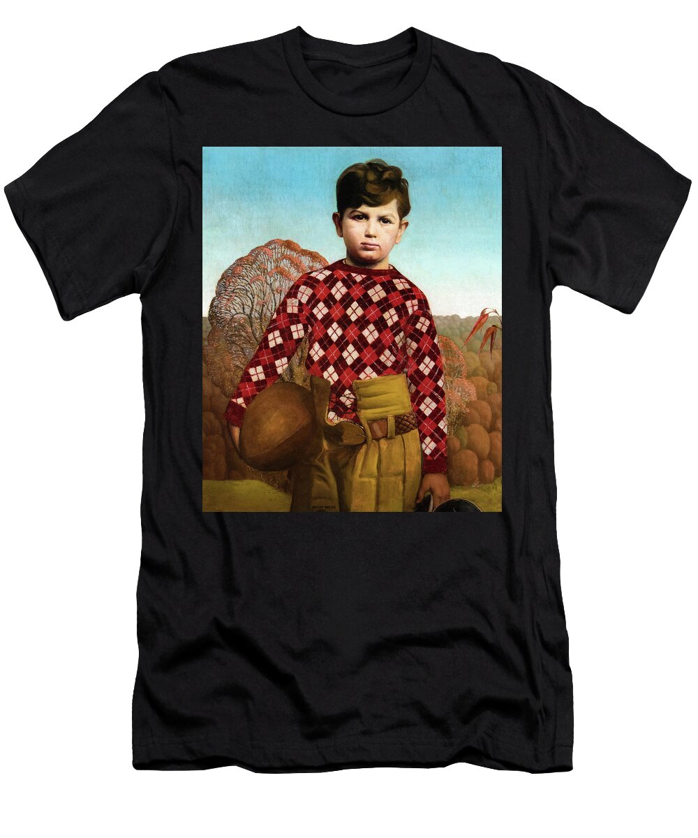 Plaid Sweater Grant Wood T-Shirt