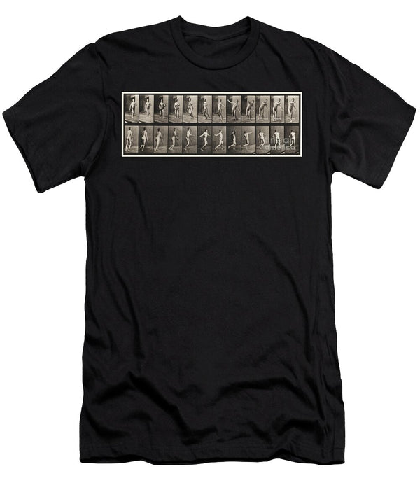 Plate 289 Cricket Round Arm Bowling 1885 Collotype on Paper Eadweard Muybridge T-Shirt