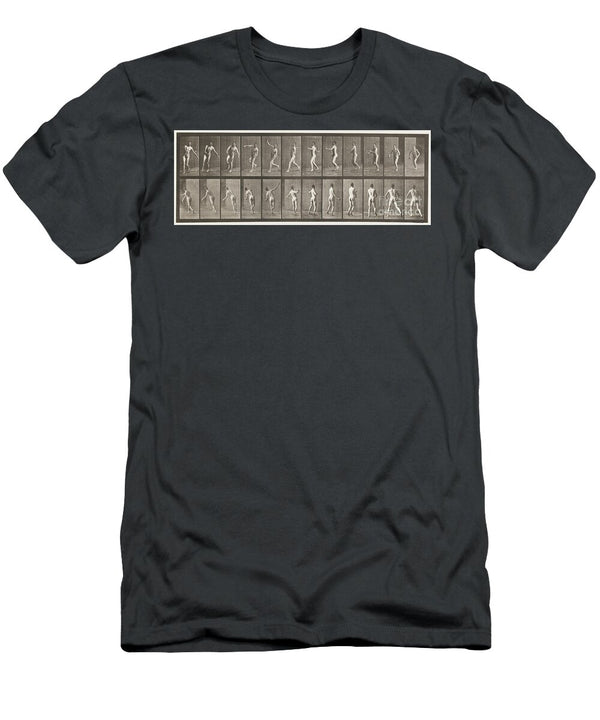 Plate 290 Cricket Over Arm Bowling 1885 Collotype on Paper Eadweard Muybridge T-Shirt