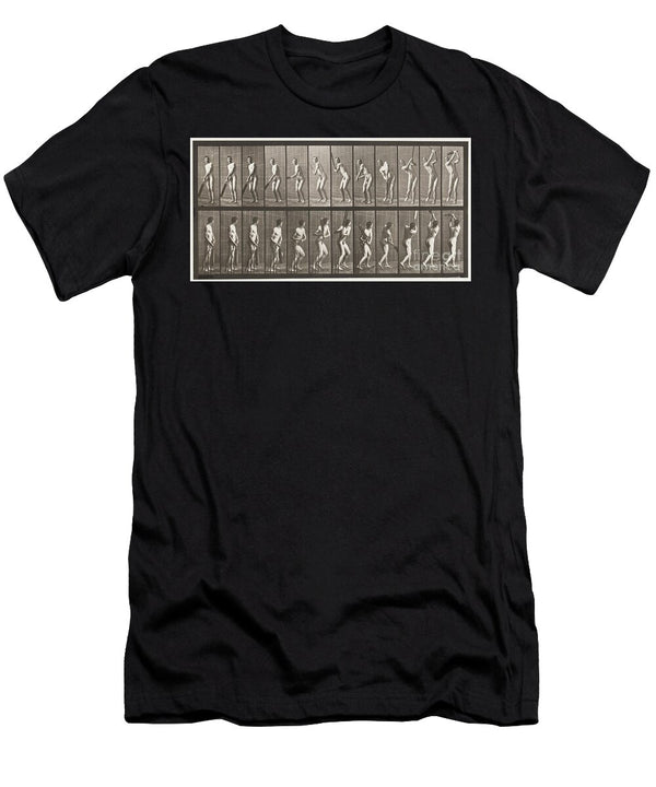 Plate 291 Cricket Batting Drive 1885 Collotype on Paper Eadweard Muybridge T-Shirt