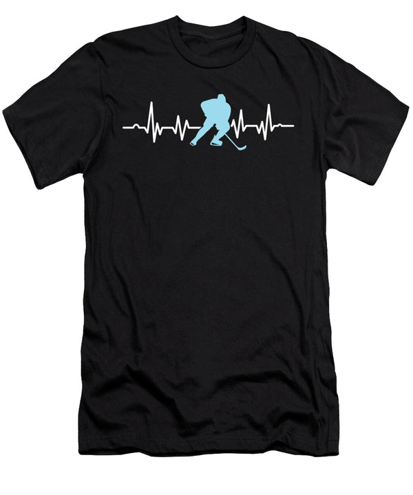 Player Hockeyist Hockey Coach Fan Wintersports Gift Ice Hockey Heartbeat Thomas Larch T-Shirt