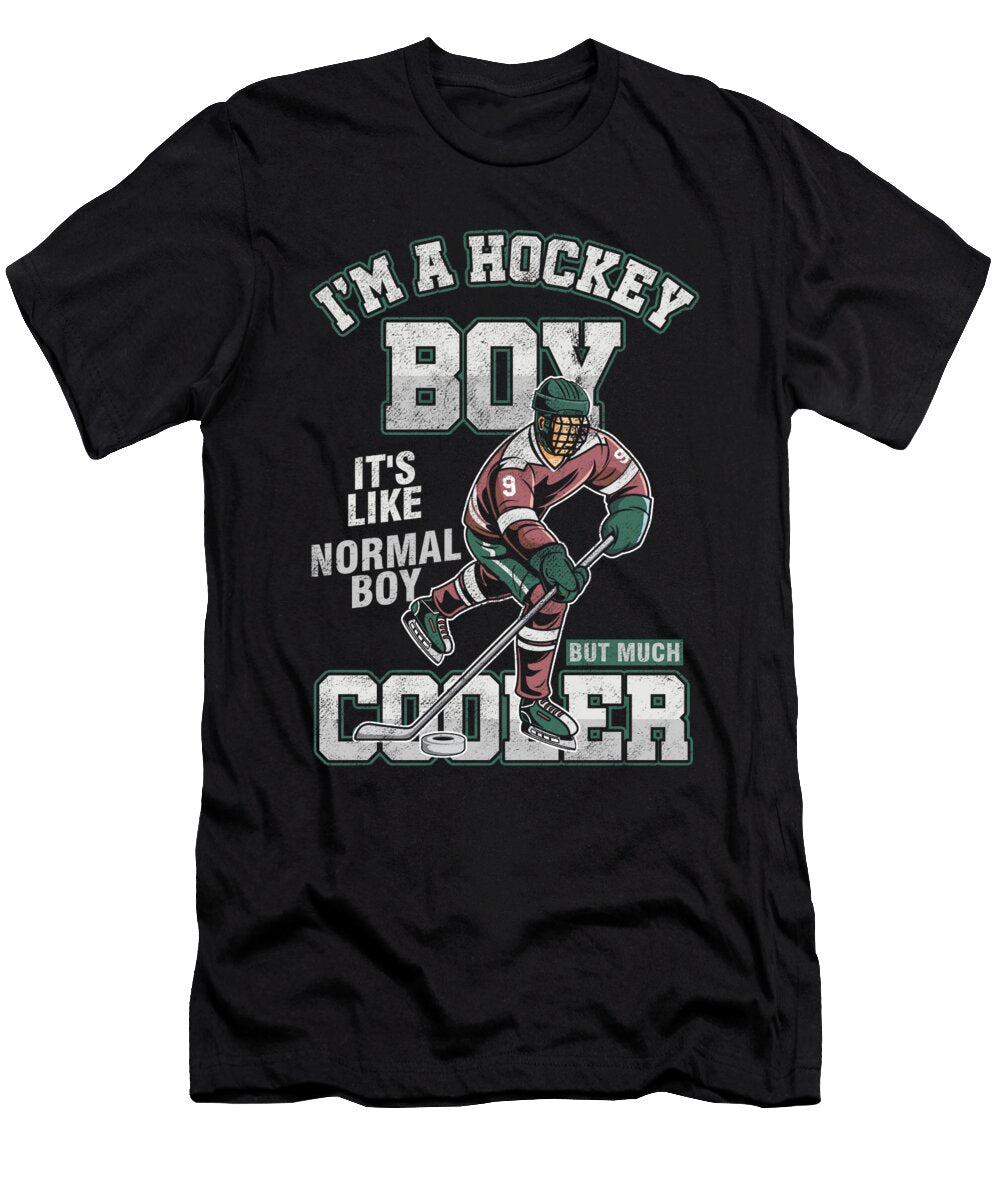 Player Hockeyist Hockey Coach Fan Wintersports Gift Im a Hockey Boy Thomas Larch T-Shirt