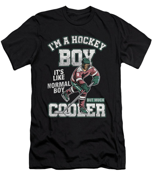 Player Hockeyist Hockey Coach Fan Wintersports Gift Im a Hockey Boy Thomas Larch T-Shirt