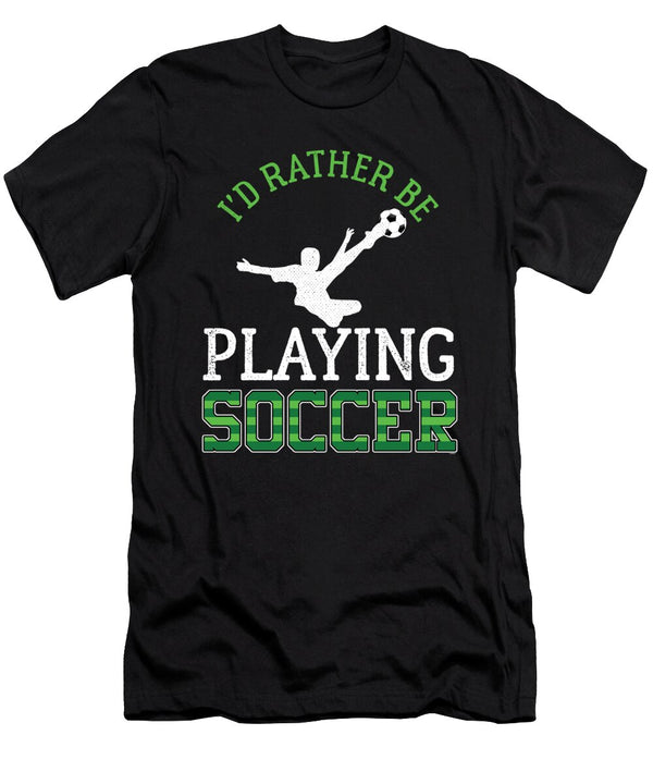 Playing Soccer Goals Football Players Goalie Footballer Rugby Team Sports Gift Thomas Larch T-Shirt