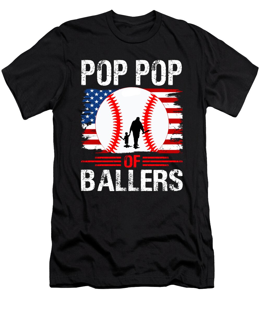 Pop Pop of Ballers Baseball Dhbubble T-Shirt