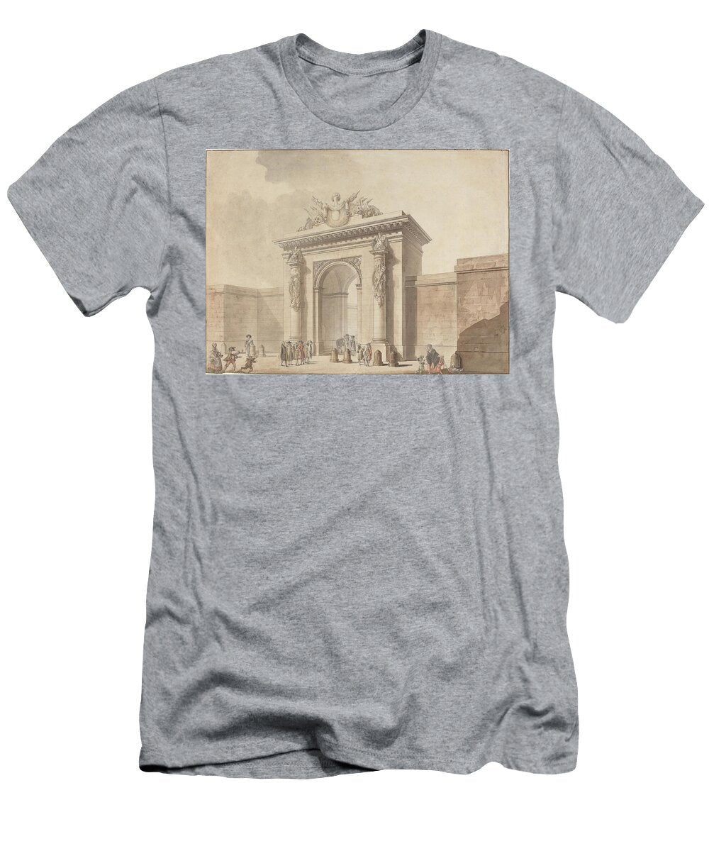 Portal of the Hotel Duzes Rue Montmartre Paris or Art Studio of Claude Nicolas Ledoux French T-Shirt