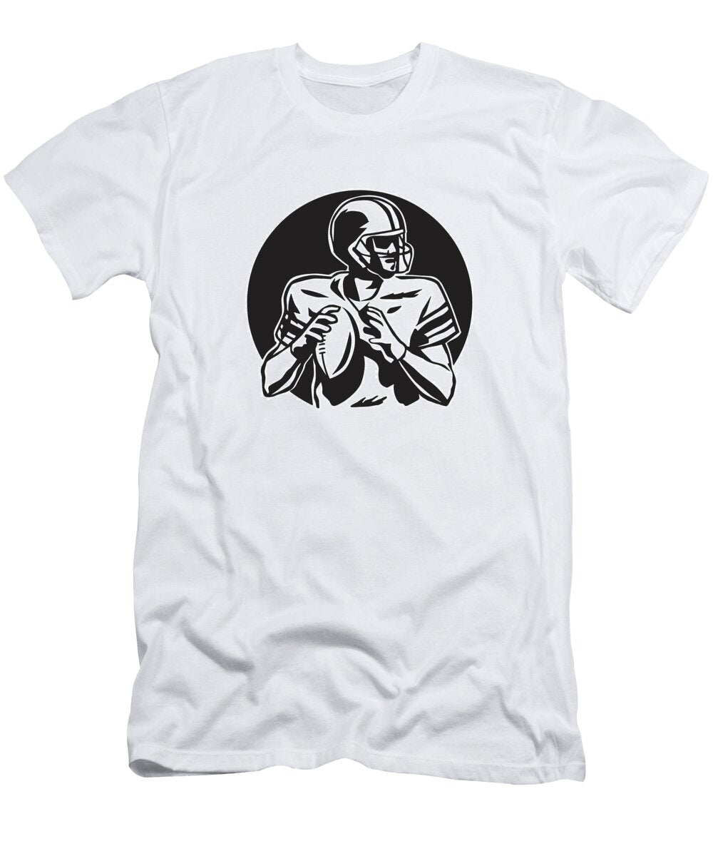 Portrait of American Footballer Csa Images T-Shirt