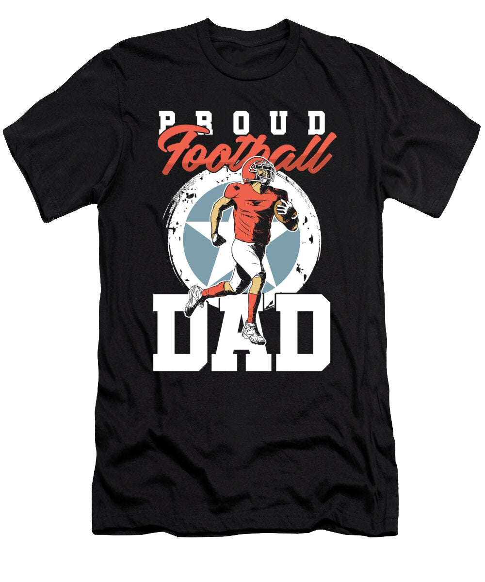Proud American Football Dad Father Player Gift Thomas Larch T-Shirt