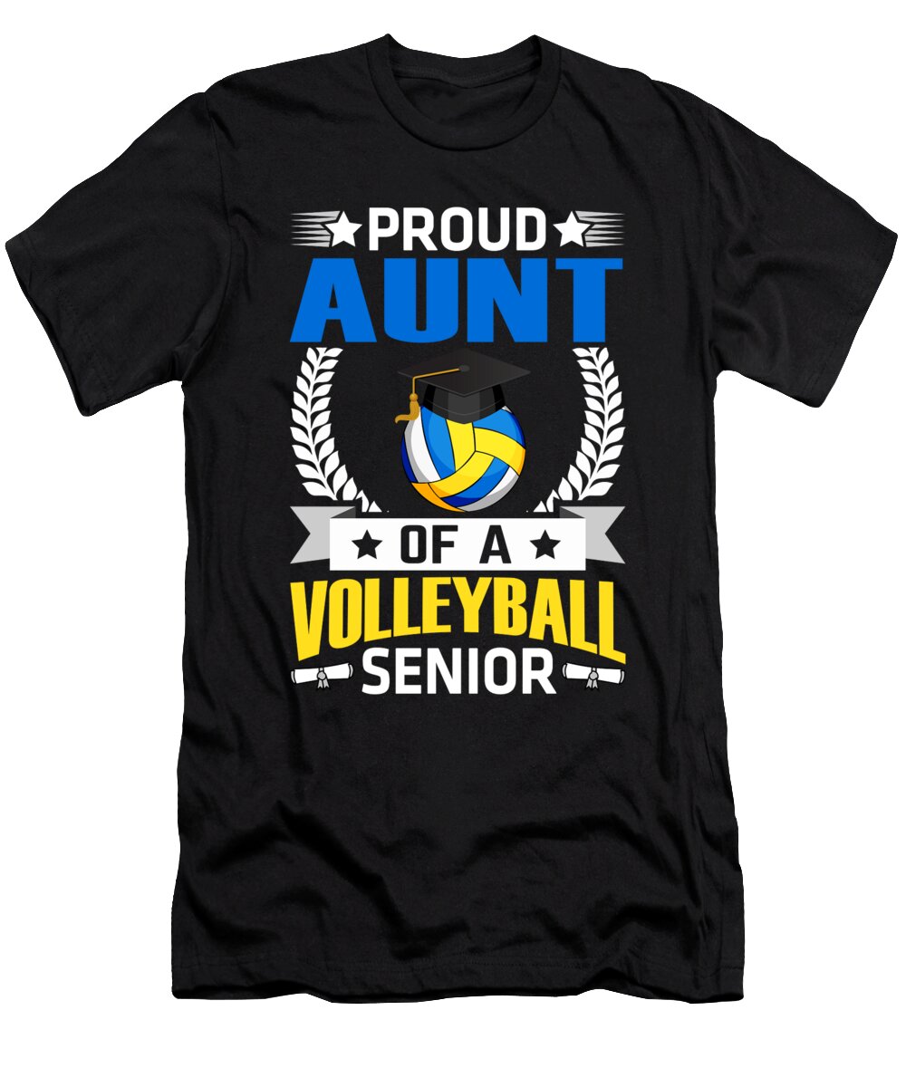 Proud Aunt of a Volleyball Senior Dhbubble T-Shirt