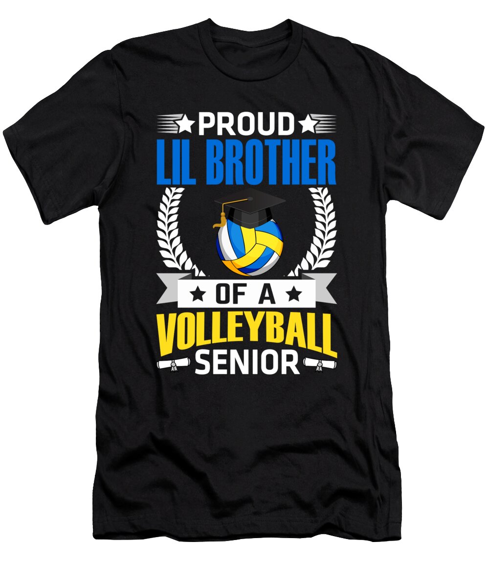 Proud Lil Brother of a Volleyball Senior Dhbubble T-Shirt