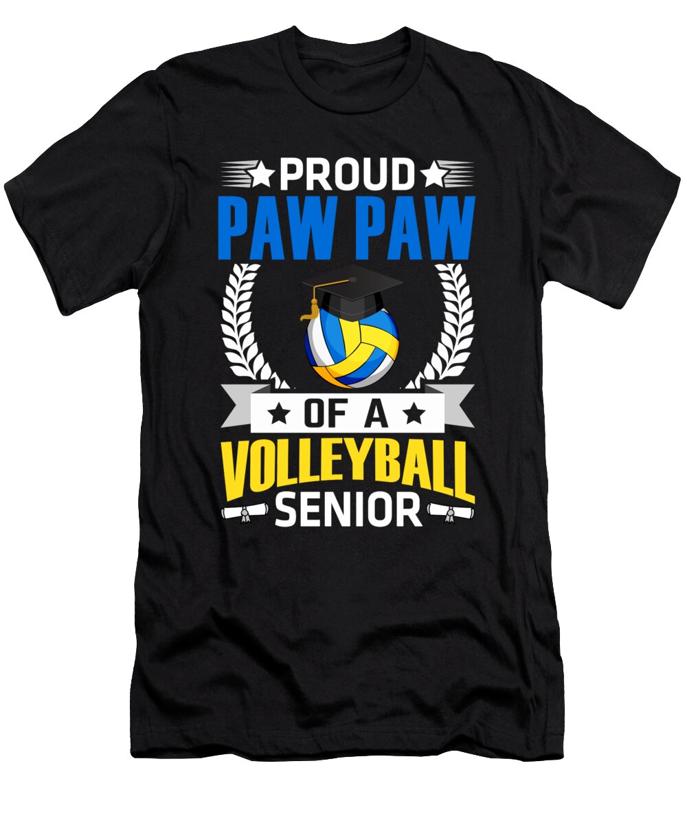 Proud Paw Paw of a Volleyball Senior Dhbubble T-Shirt