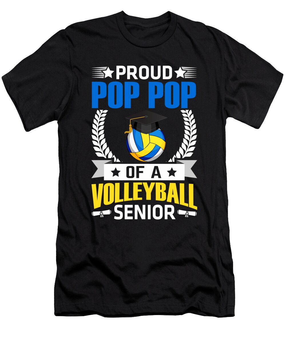 Proud Pop Pop of a Volleyball Senior Dh Bubble T-Shirt