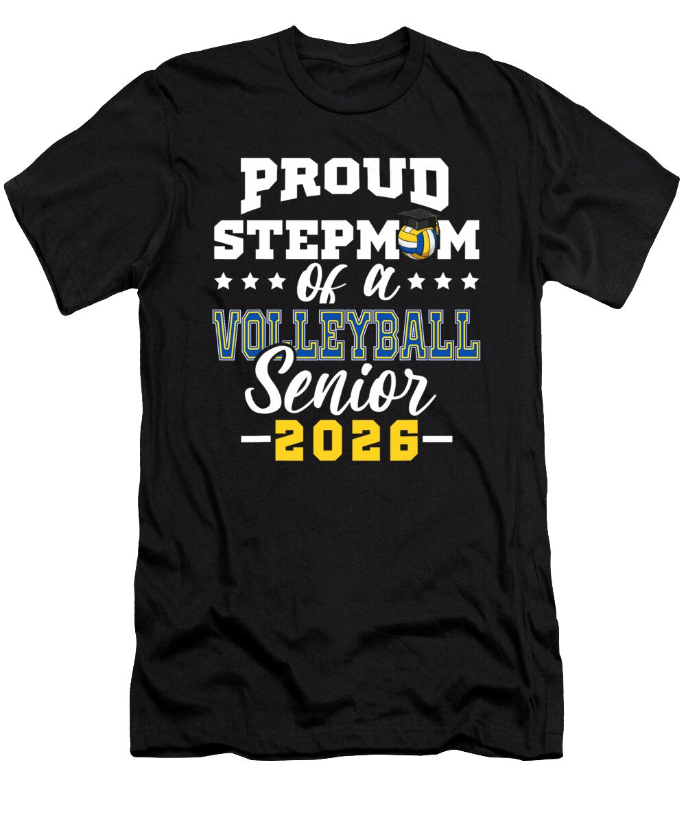 Proud Stepmom of a Volleyball Senior 2026 Gifts Coami Tacti T-Shirt