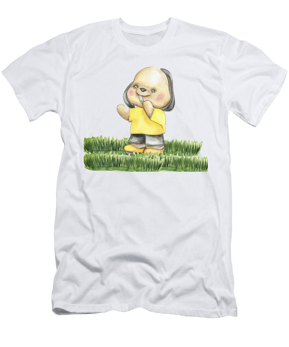 Puppy Football Referee Composition Leila Alieva T-Shirt