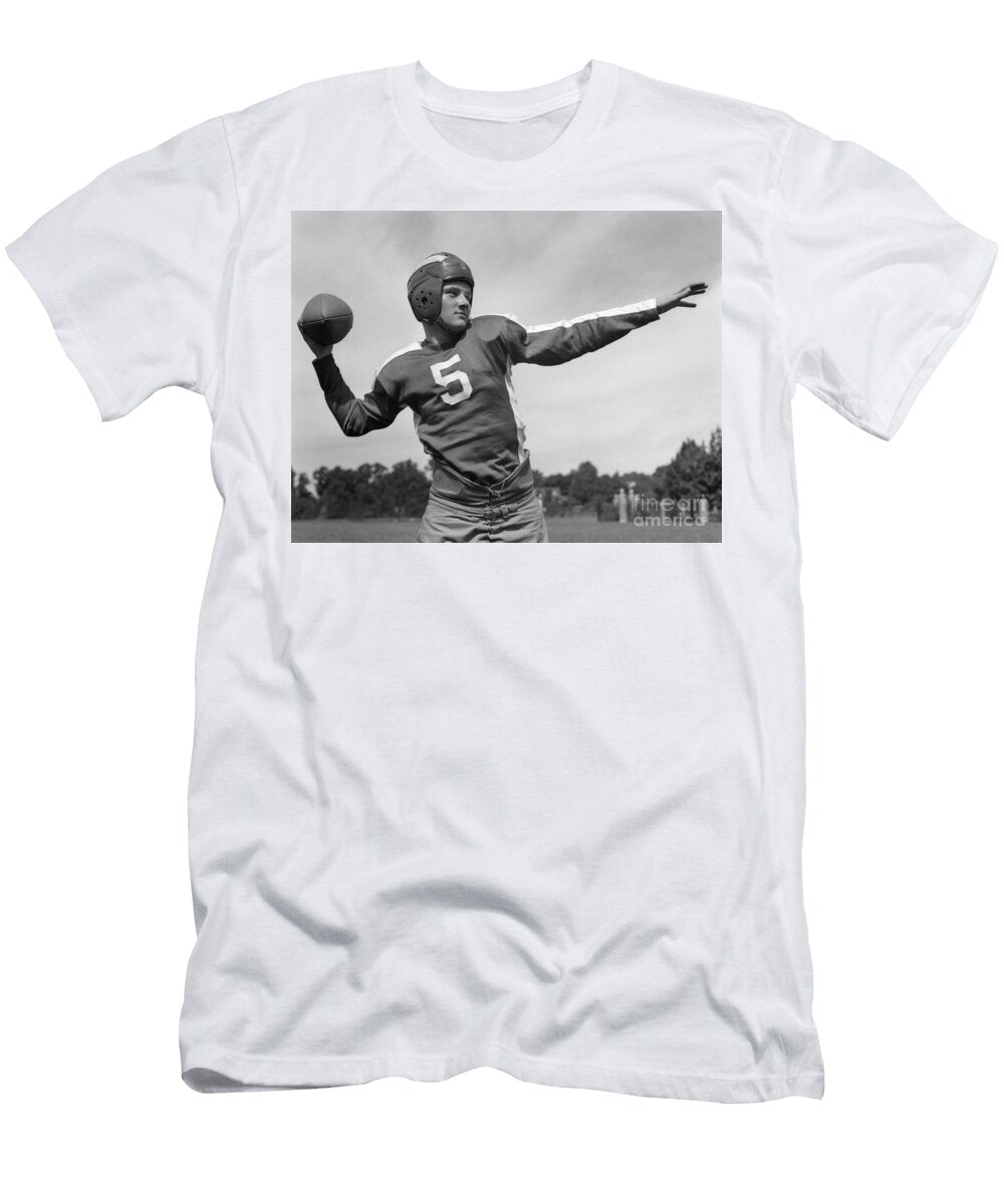 Quarterback About to Throw Pass C1940s H Armstrong Robertsclassicstock T-Shirt