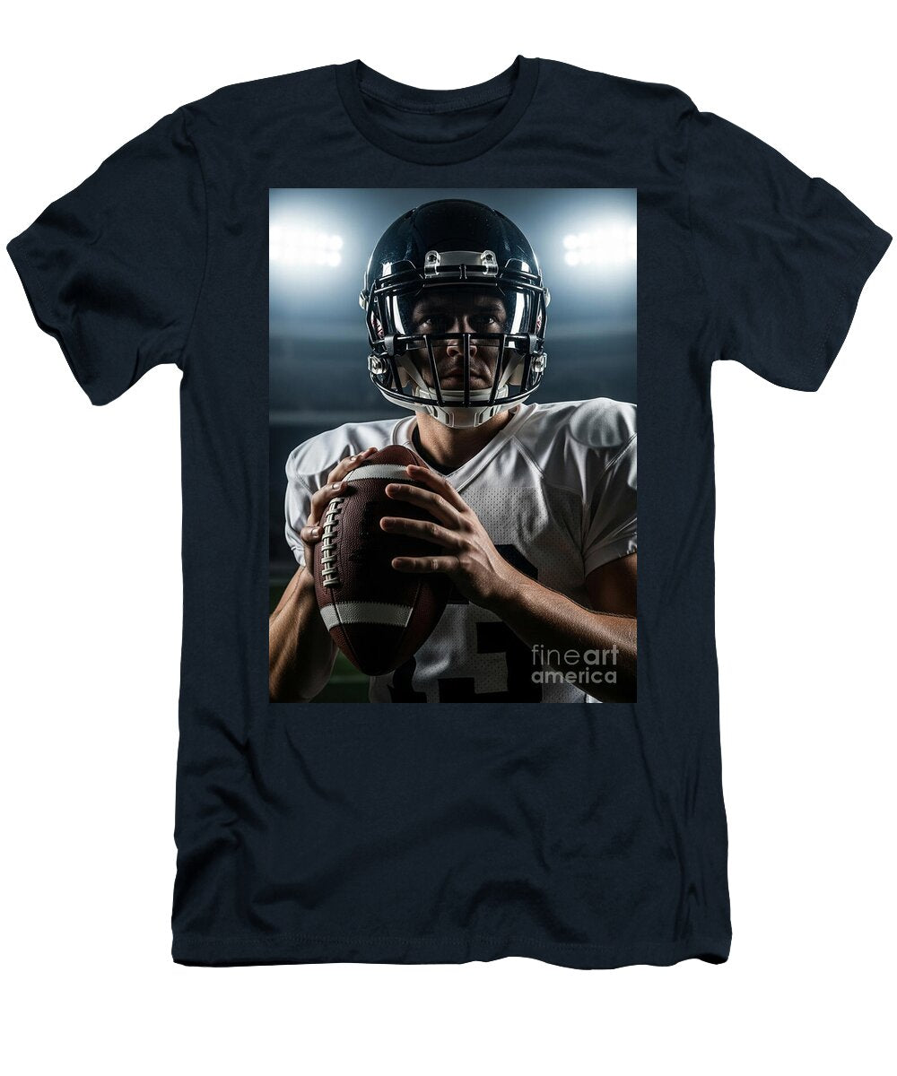 Quarterback Poised for the Play Carlos V T-Shirt