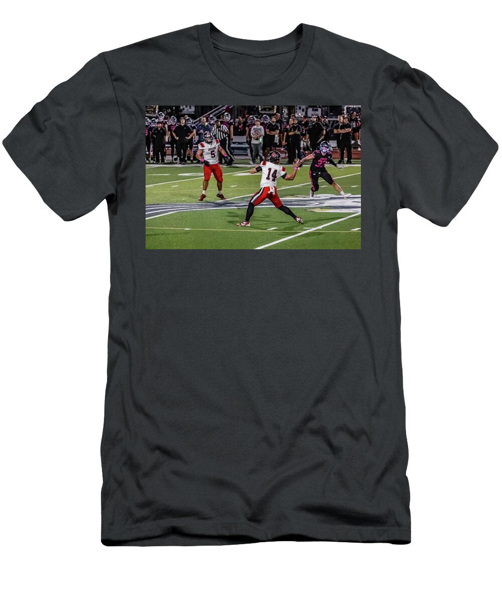 Quarterback Prepares to Throw the Ball Al Ungar T-Shirt
