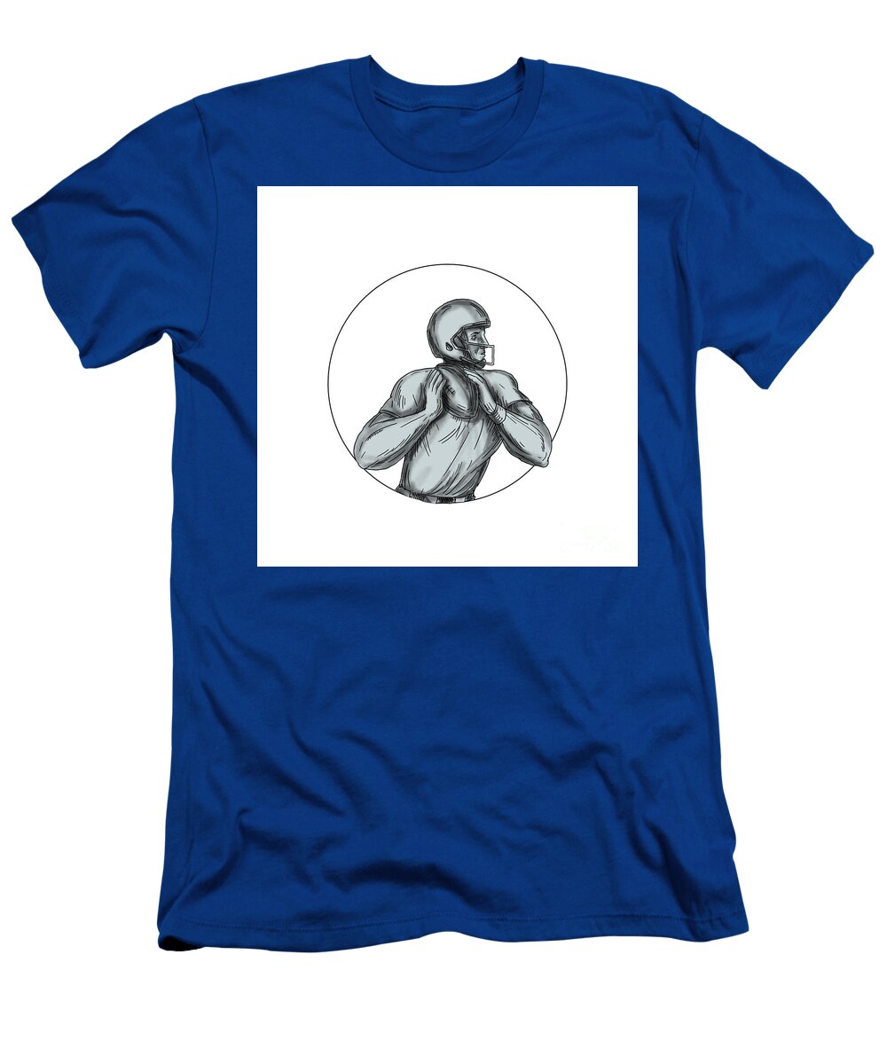 Quarterback Qb Throwing Football Tattoo Aloysius Patrimonio T-Shirt