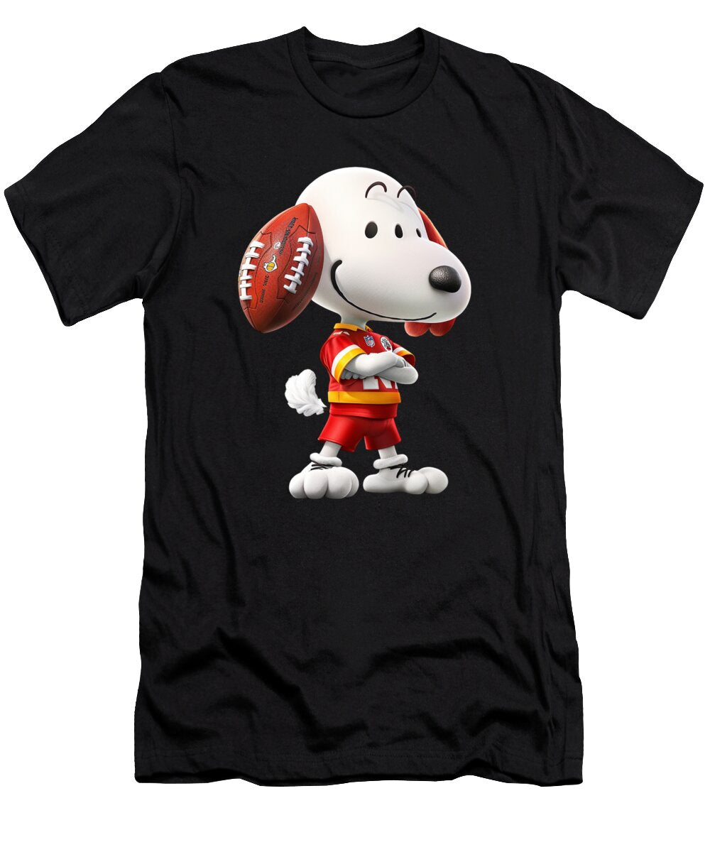 Quarterback Snoopy Chiefs Blitz Douxie Grimo Art T-Shirt