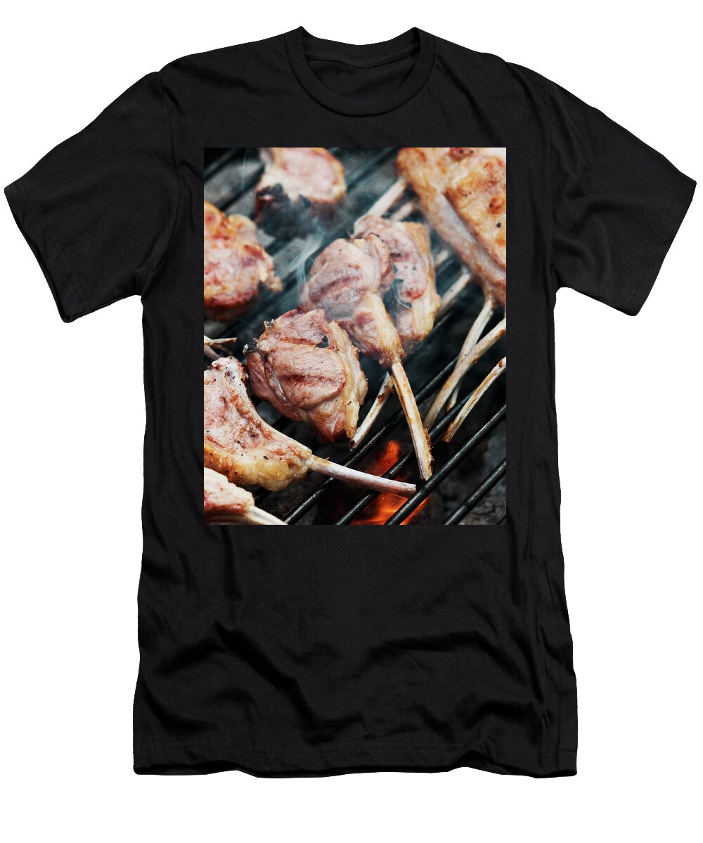 Racks of Lamb on a Barbecue Miha Lorencak T-Shirt