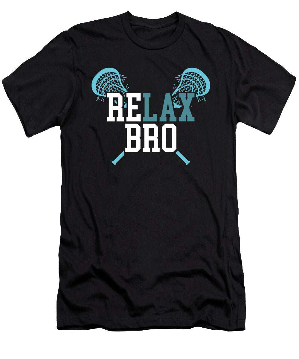 Relax Bro Lacrosse Player Lax Stick Chilling Game Raphaelartdesign T-Shirt