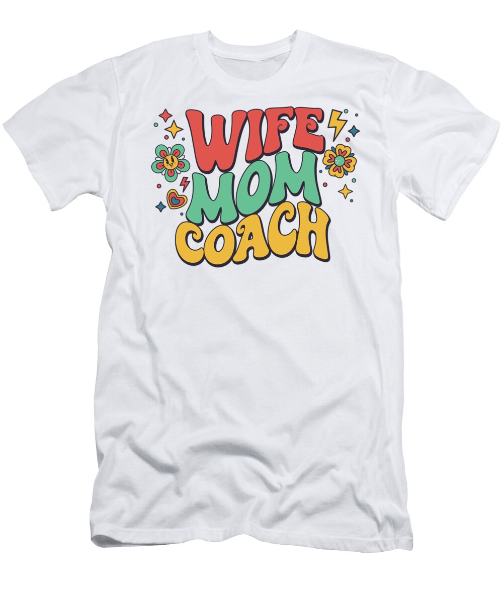 Retro Mothers Day Wife Mom Coach Deon Du Plessis Art T-Shirt