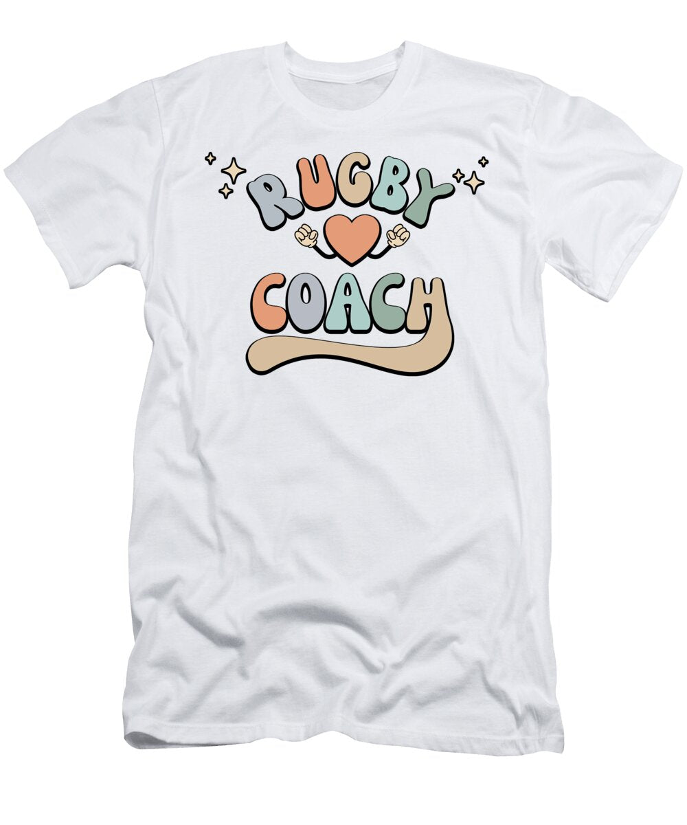 Retro Rugby Coach Vintage 70s Style Deon Du Plessis Art T-Shirt