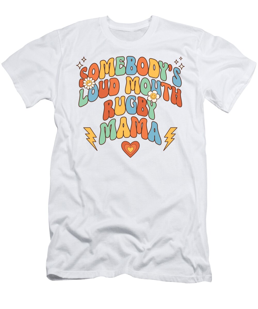 Retro Rugby Mama Mothers Day Deon Du Plessis Art T-Shirt