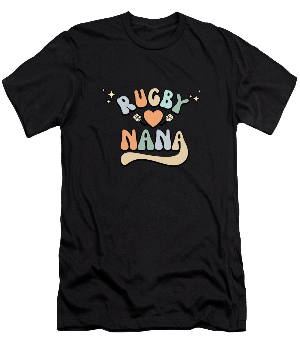 Retro Rugby Nana Mothers Day Taylor Russell T-Shirt