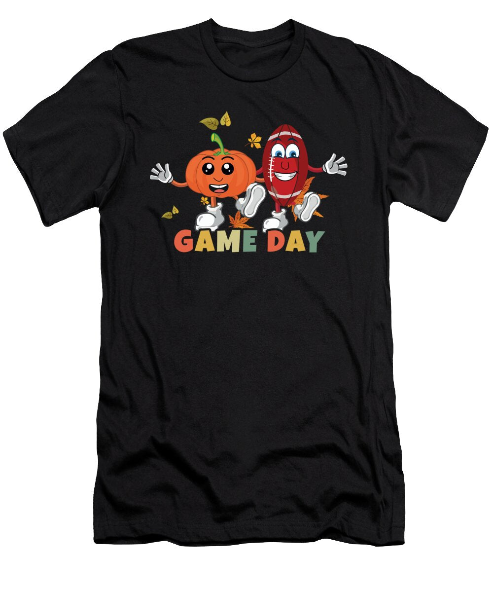 Retro Rugby Pumpkin Ball Football Fan Thanksgiving Shirtom T-Shirt