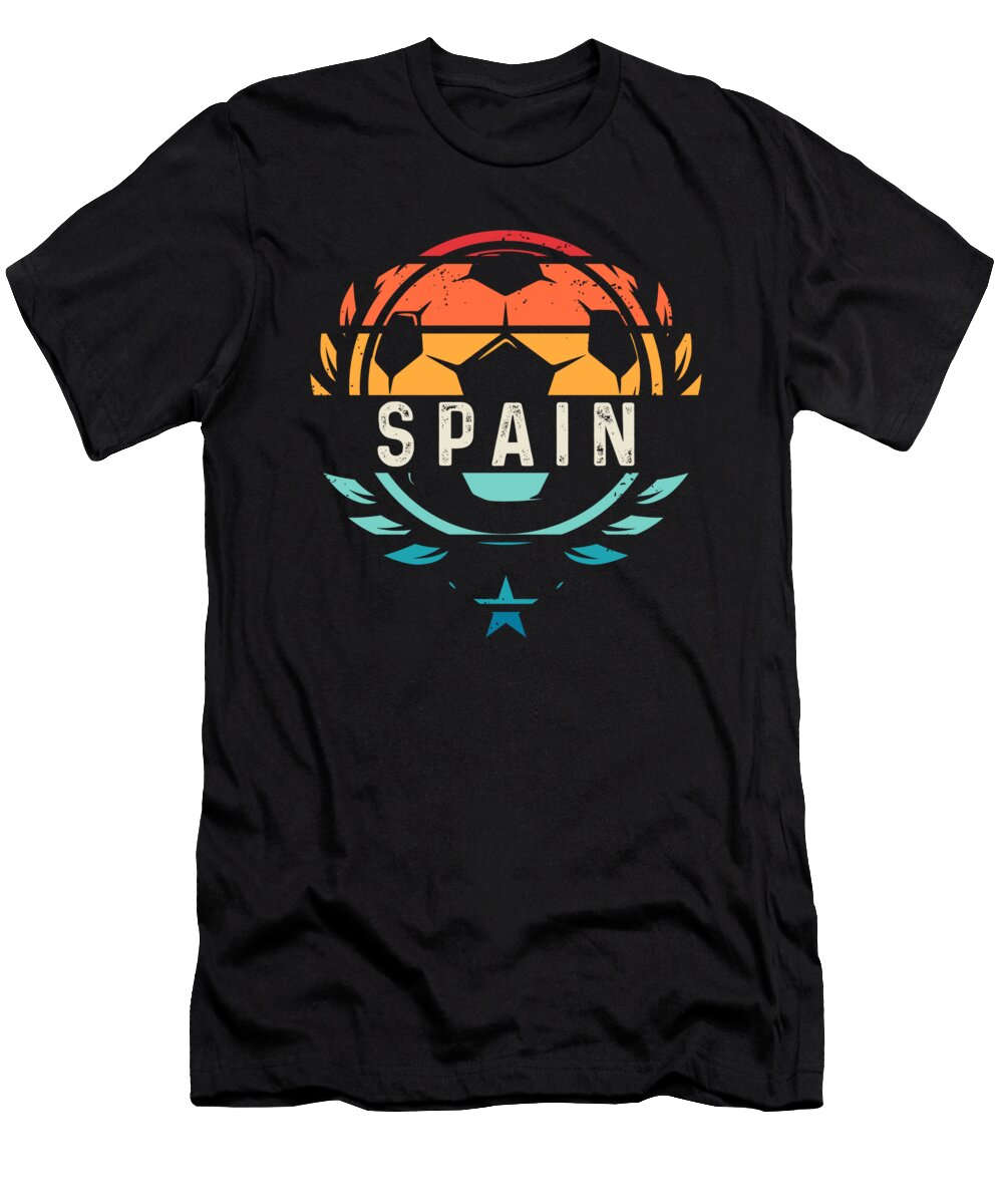 Retro Soccer Ball Spain Football Player 2021 Gift Thomas Larch T-Shirt
