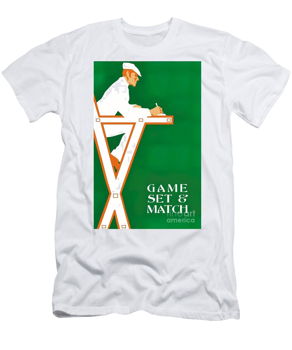 Retro Tennis Referee Game Set and Match Robinson Jacob T-Shirt