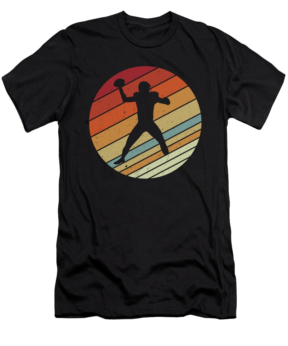 Retro Vinatge Style Sports Mad Rugby Orange Pieces T-Shirt
