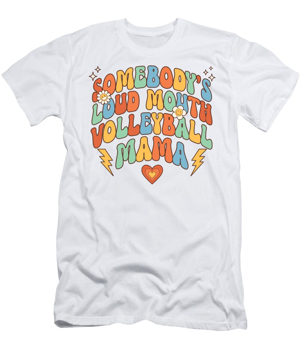 Retro Volleyball Mama Mothers Day Deon Du Plessis Art T-Shirt