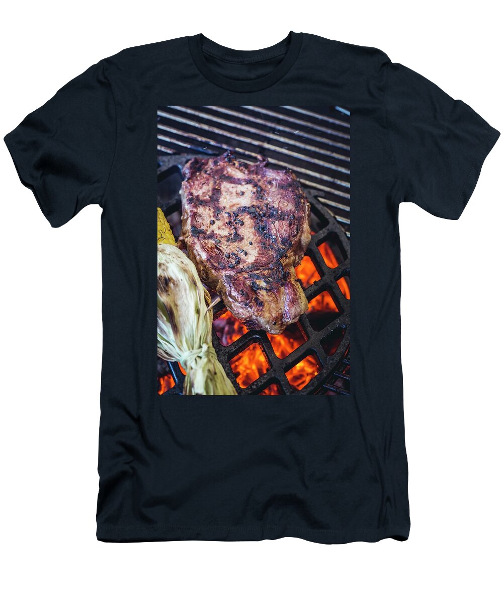 Rib Eye Steak on the Barbecue Eising Studio T-Shirt