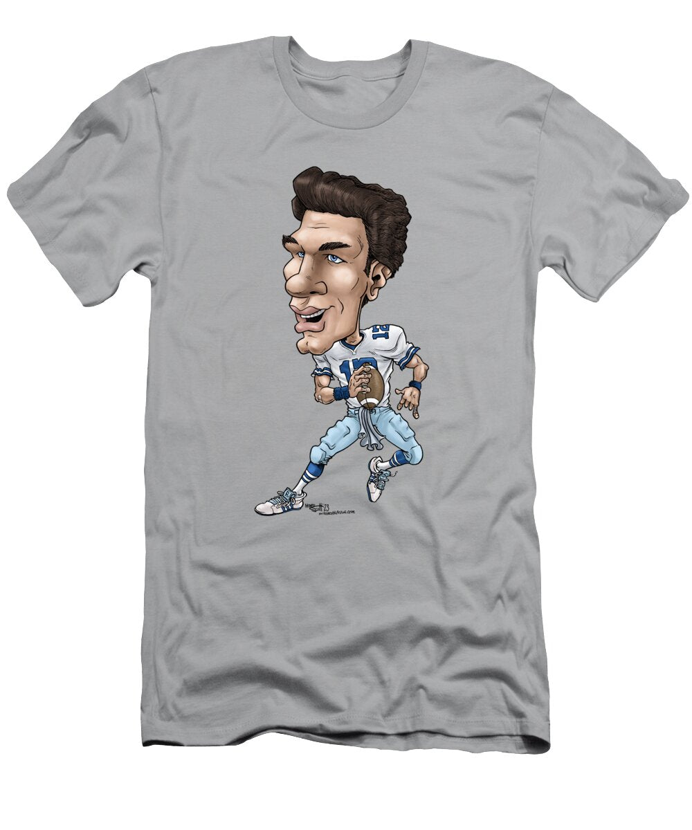Roger Staubach in Color Mike Scott T-Shirt