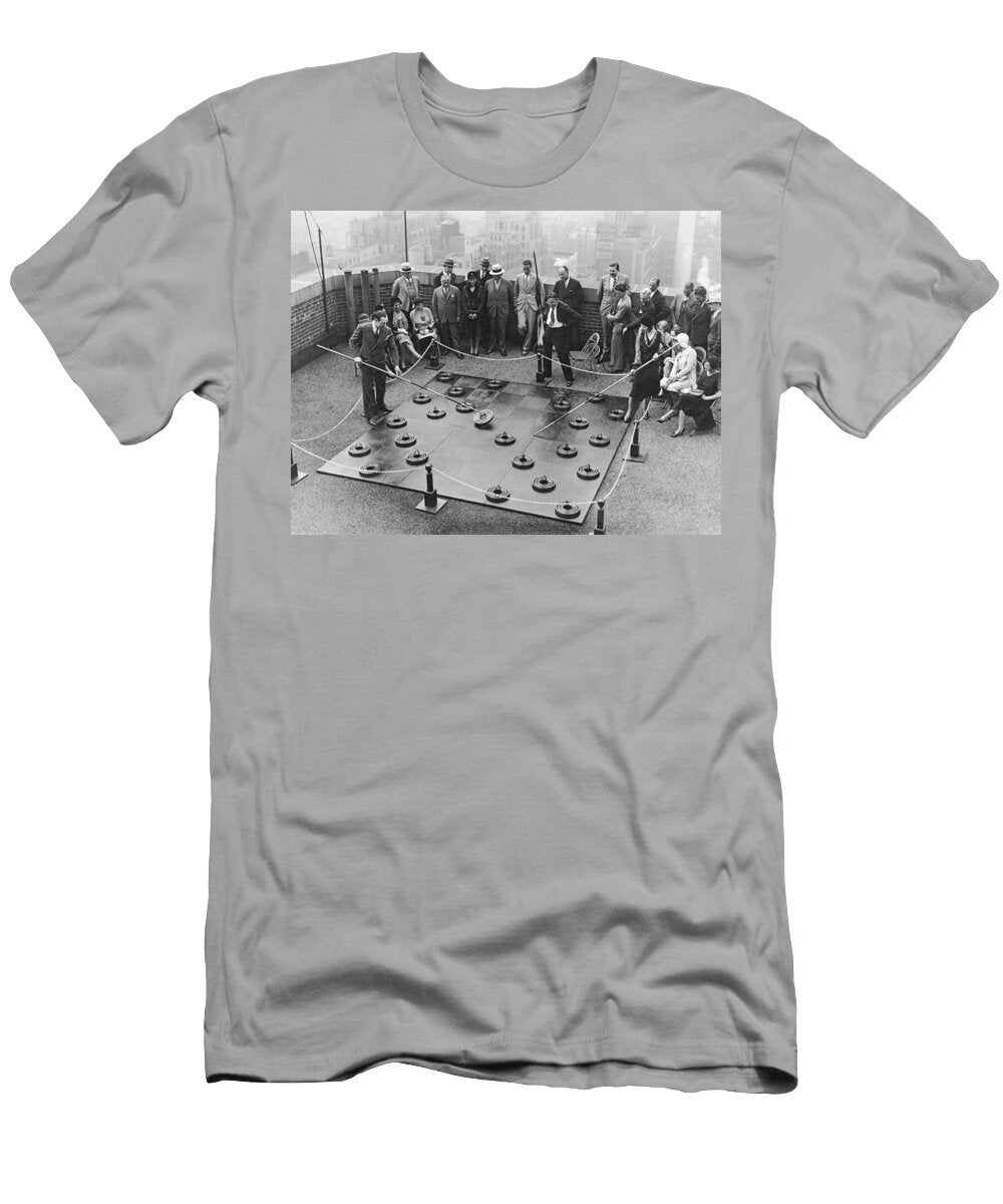 Rooftop Giant Checkers Game Underwood Archives T-Shirt