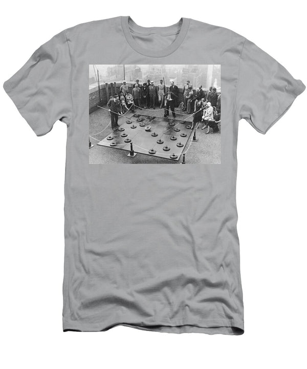Rooftop Giant Checkers Game Underwood Archives T-Shirt