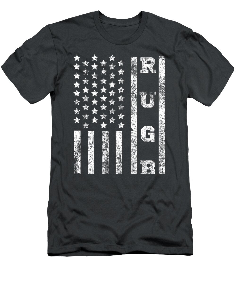 Rugby American Flag USA Sports Harlaj Scarl T-Shirt