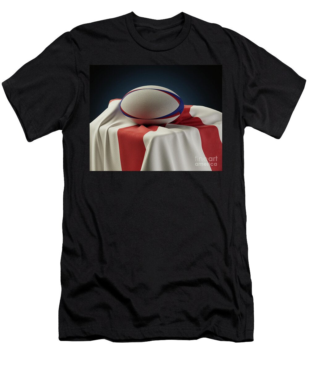 Rugby Ball and England Flag Allan Swart T-Shirt