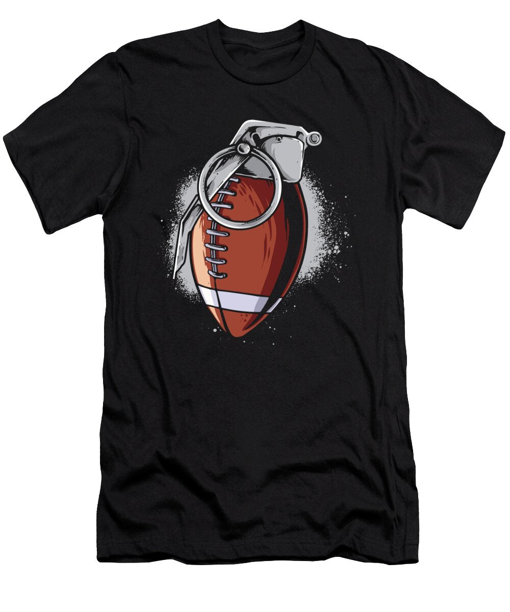 Rugby Ball Grenade Rugby Player American Football Gift Thomas Larch T-Shirt