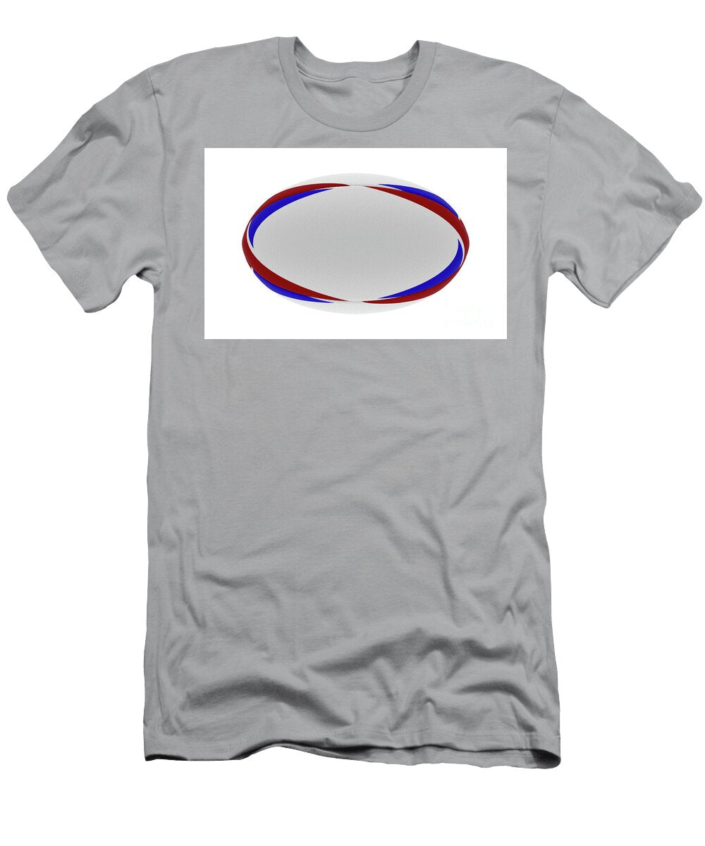 Rugby Ball Red Blue Design Allan Swart T-Shirt