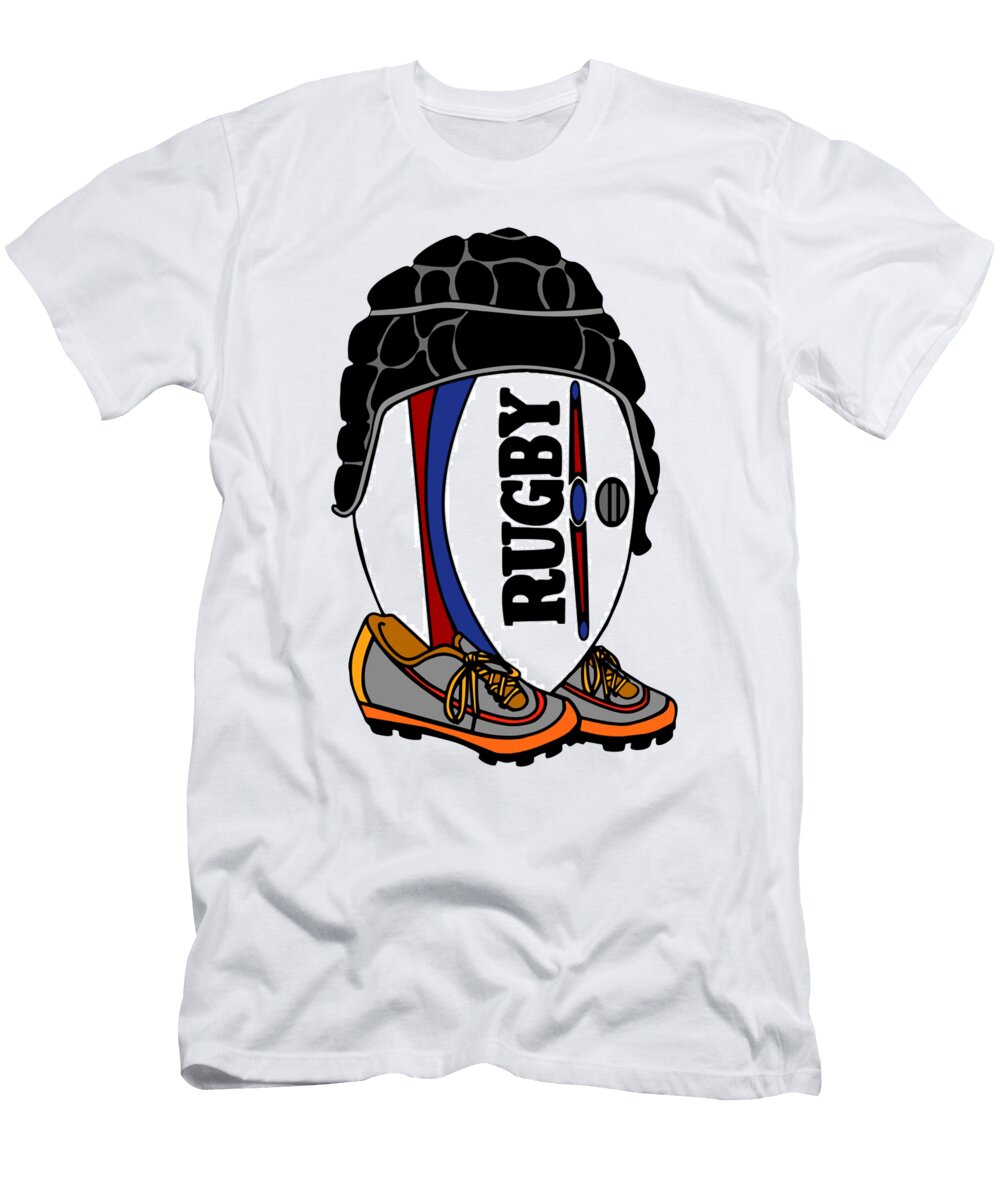Rugby Ball with Gear Ubung Sartika T-Shirt