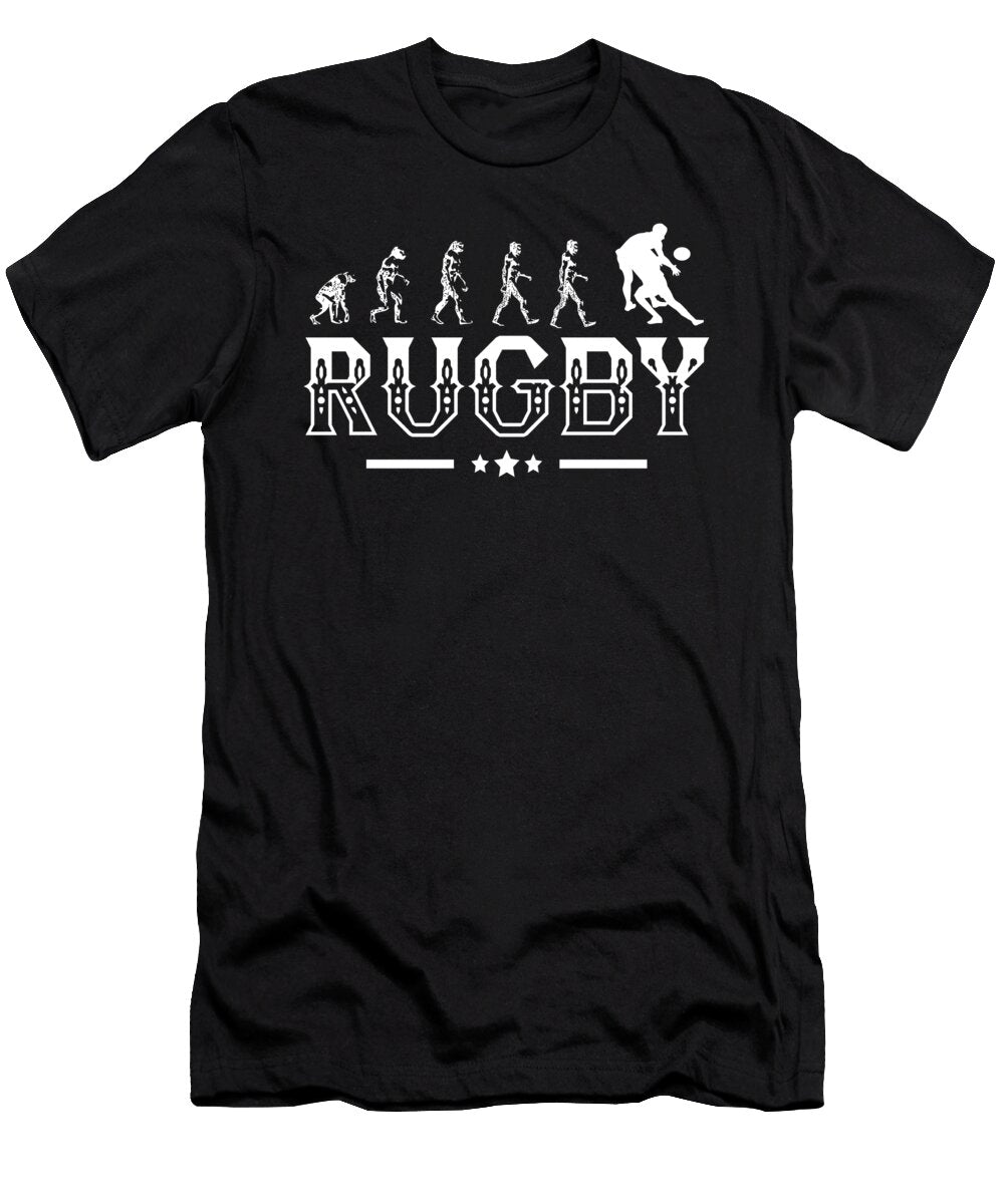 Rugby Evolution Retro Style Graphic Eboni Dabila T-Shirt