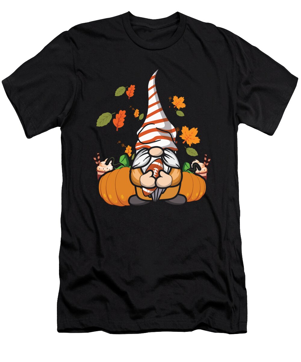 Rugby Gnome Pumpkin Football Fan Thanksgiving Shirtom T-Shirt
