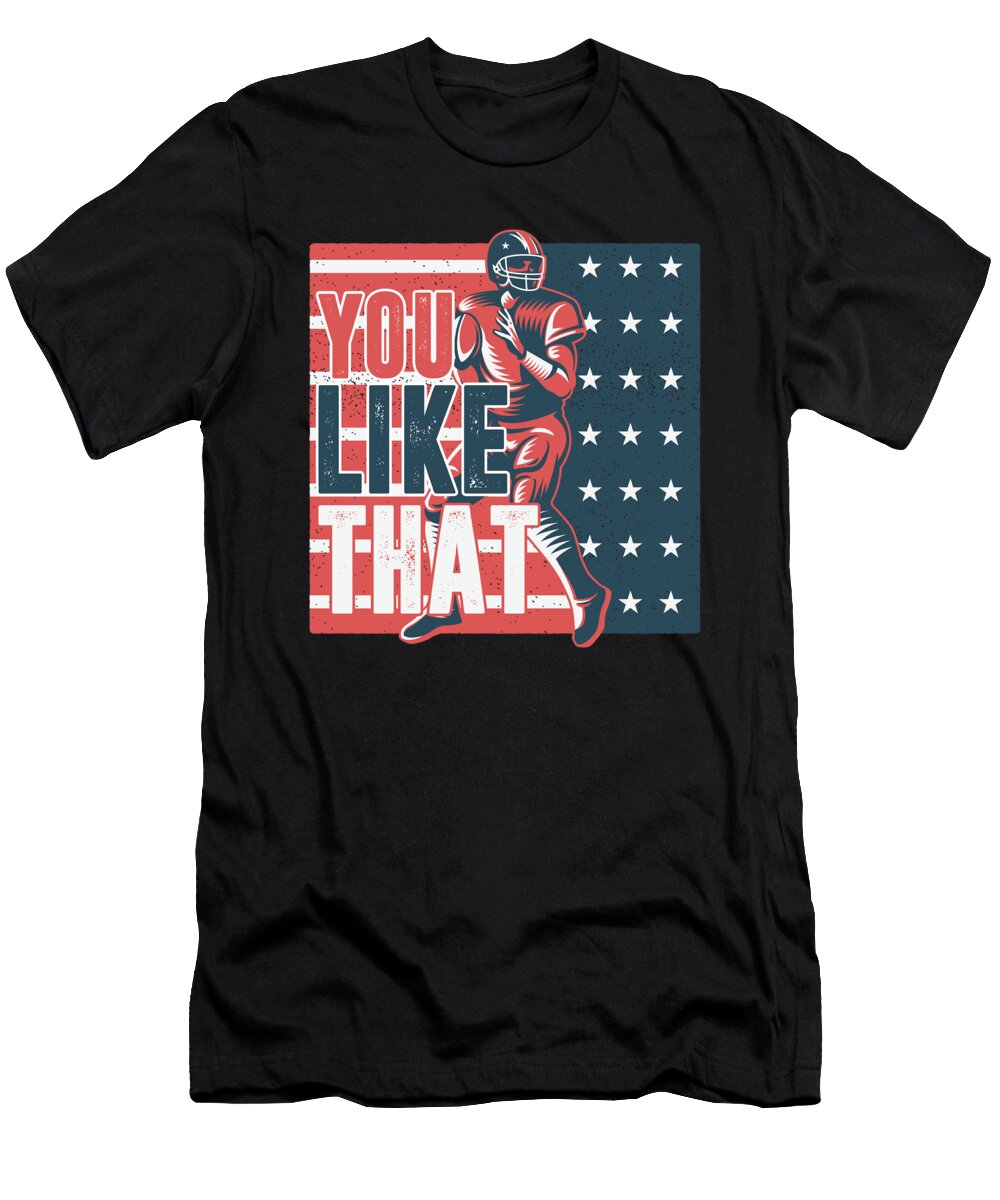Rugby Player American Football Player USA Flag Gift Thomas Larch T-Shirt