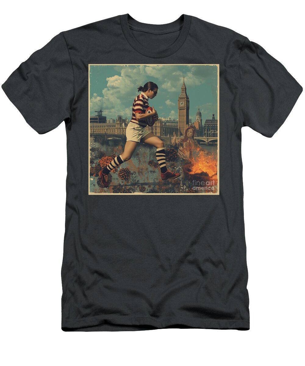 Rugby Player in London Tracey Ann Tuomey T-Shirt