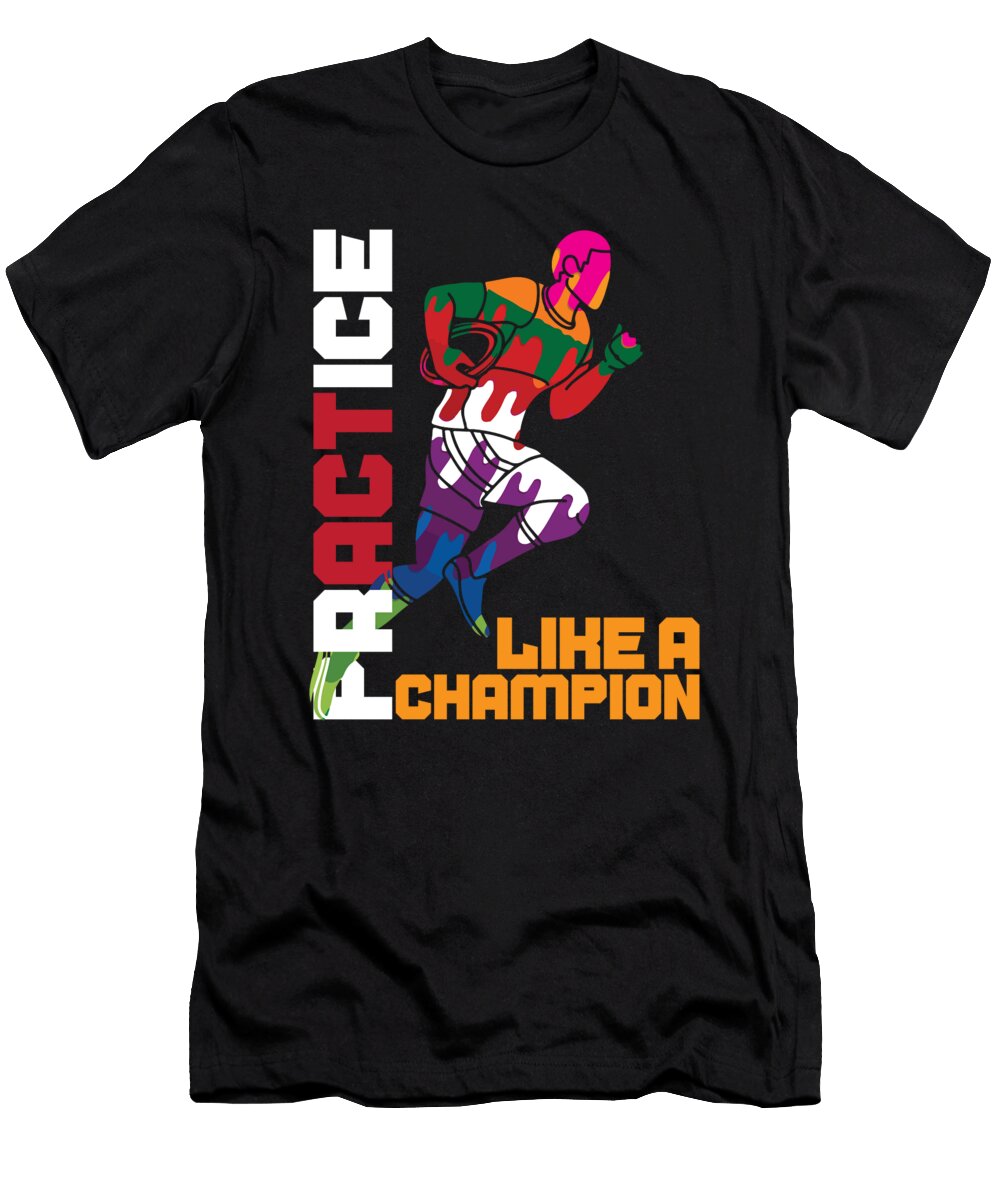 Rugby Practice Like a Champion Moon T-Shirt