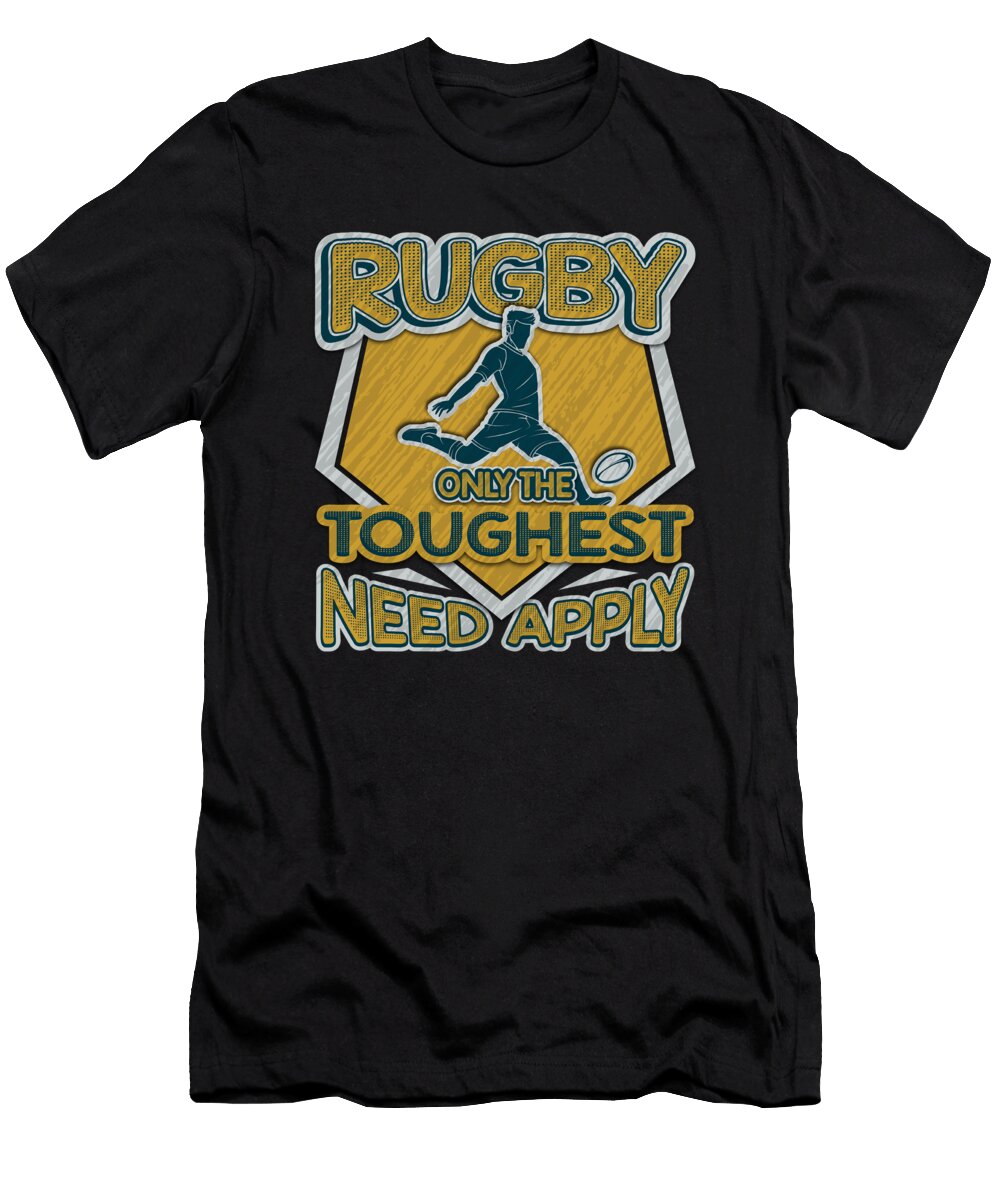 Rugby Only the Toughest Need Apply Orange Pieces T-Shirt