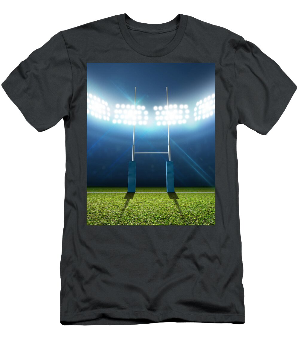 Rugby Stadium and Posts Allan Swart T-Shirt